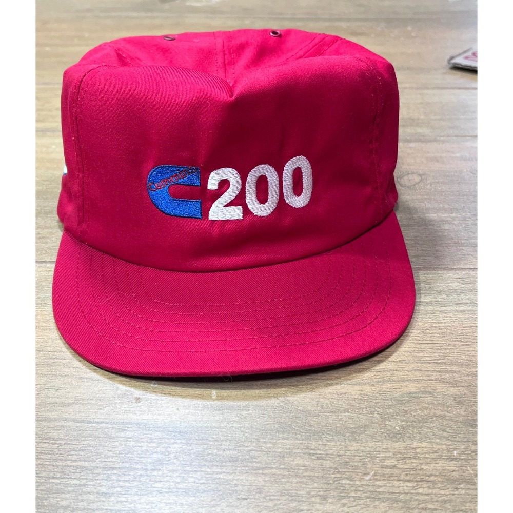 Vintage Cummins C200 Racing Hat Red Snapback Made in USA Richard Petty 43